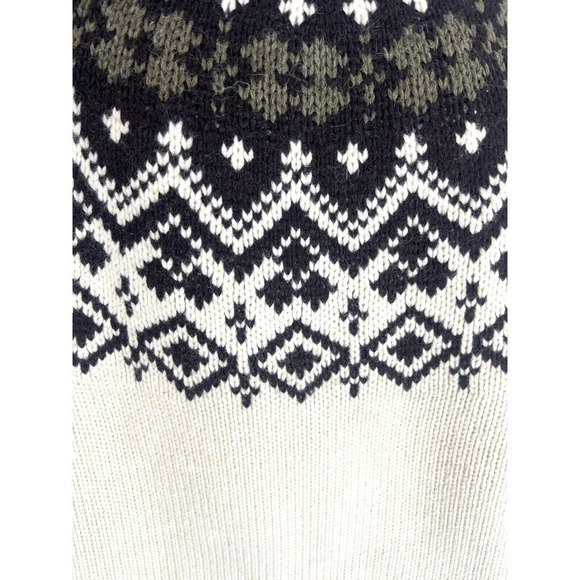 J. Crew Mens Nordic Fair Isle Sweater Size XL Lambswool Alpaca Tan Brown Gray - Picture 9 of 10